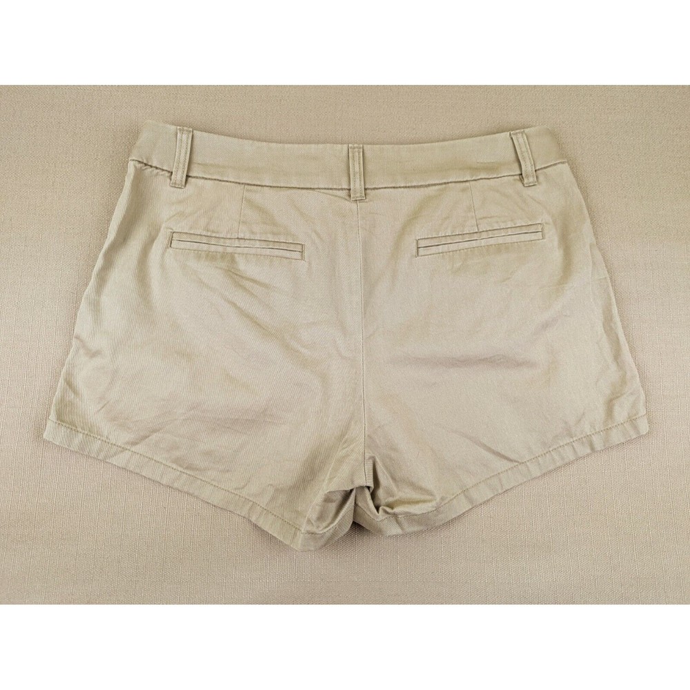 J. Crew Women's 8 Beige Tan Khaki Chino 100% Cotton Shorts 3.5" Inseam Mid Rise - Picture 6 of 11